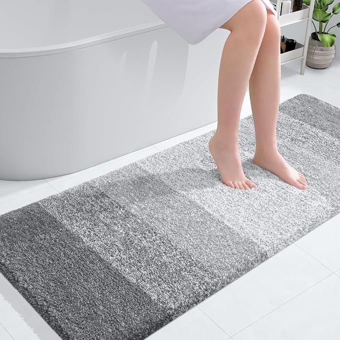 OLANLY Large Bathroom Rugs Mat 54x24, Extra Soft Absorbent Microfiber Bath Rugs by OLANLY