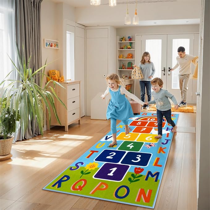 STARUIA Washable Hopscotch Kids Rug - Image 8