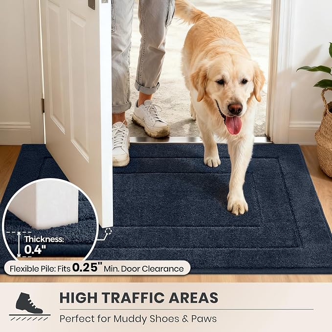 PURRUGS Dirt Trapping Door Mat 32" x 47", Non-Slip/Skid Machine Washable - Image 6