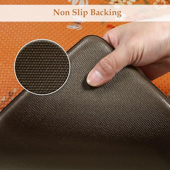 KIMODE Fall Kitchen Mats Cushioned Anti Fatigue, Halloween Kitchen Mats - Image 5