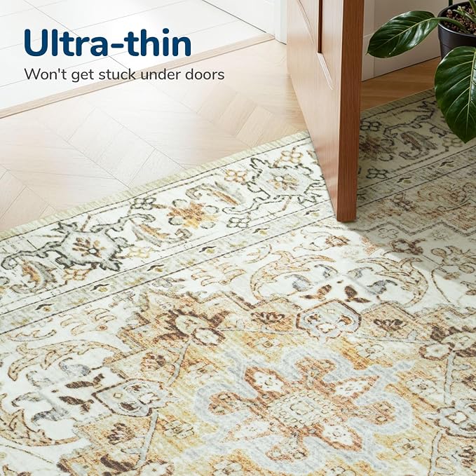 Lessymo 8 x 10 Area Rugs for Living Room, Machine Washable Area Rugs Boho Faux - Image 4