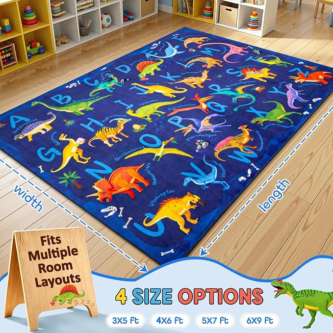 4x6 ABC Classroom Rug for Kids Playroom, Alphabet Rug - Image 8