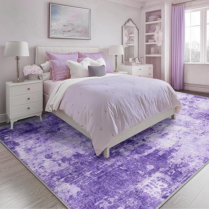 RELEANY Washable Area Rugs 5'x7' Non-Slip Modern Abstract Soft - Image 2