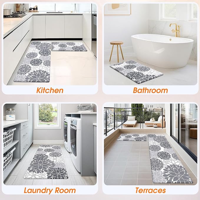 StepLively Kitchen Mats for Floor 2PCS, Anti Fatigue Mats for Kitchen Floor - Image 7
