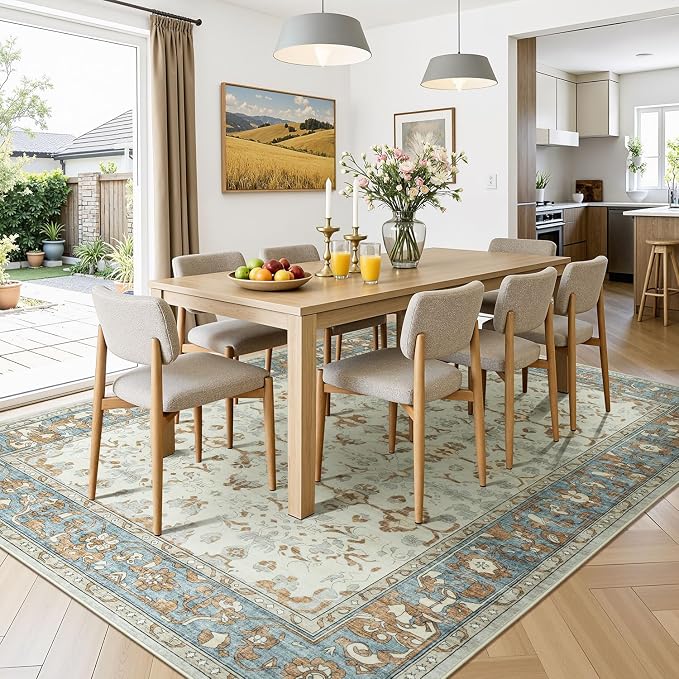 Lessymo Washable Area Rug for Living Room, 8x10 Large Rugs - Image 3