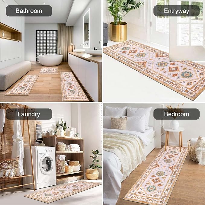 HEBE Boho Kitchen Rug Sets 3 Piece - Image 6