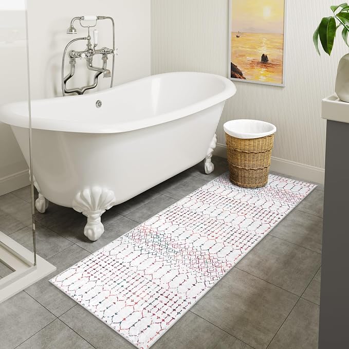Lahome Moroccan Washable Runner Rug 2x6 Non-Slip Anti-Fatigue Kitchen Rugs and - Image 6