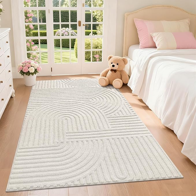 Pauwer 3x5 Washable Area Rugs for Living Room Modern Beige Solid Color Soft - Image 7