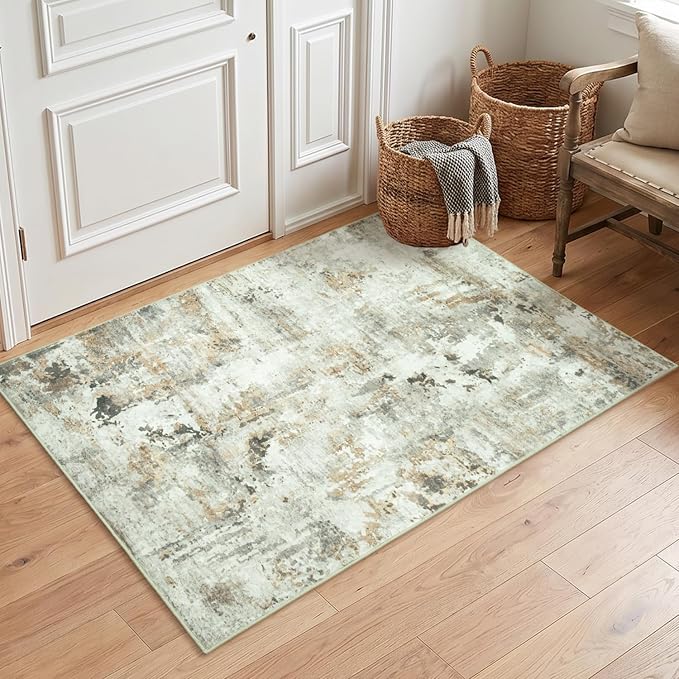 Washable 2x3 Rug for Kitchen Entryway, Indoor Non-Slip Small Throw Area Rugs by Carpelux
