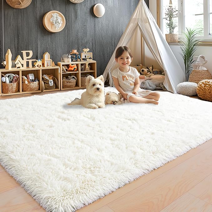 8x10 Area Rugs for Living Room, Ultra Soft Fluffy Large Shaggy Rug Carpet for - Image 2