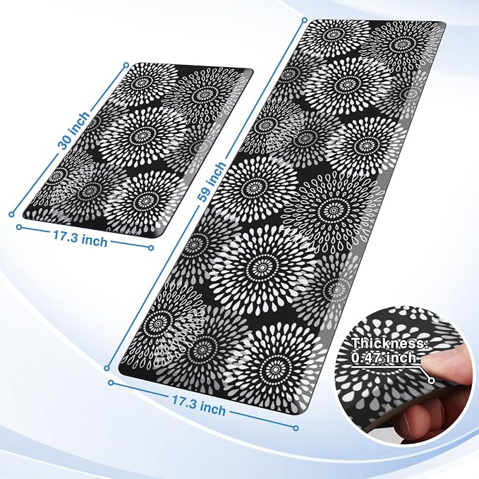 LuxStep Kitchen Mats for Floor, 0.47 inch Thicker Cushioned Rug Anti-Fatigue - Image 3