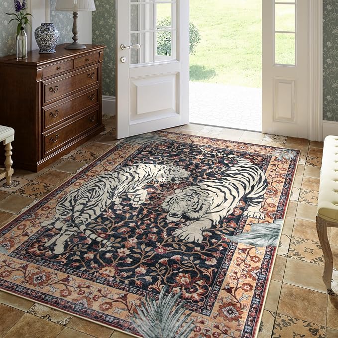 Moynesa Tiger Washable Area Rugs - Image 9