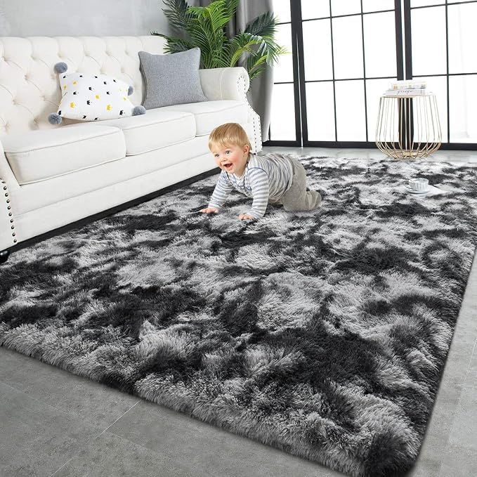 TWINNIS Super Soft Shaggy Rugs Fluffy Carpets 8x10 Feet, Indoor Modern Plush by TWINNIS