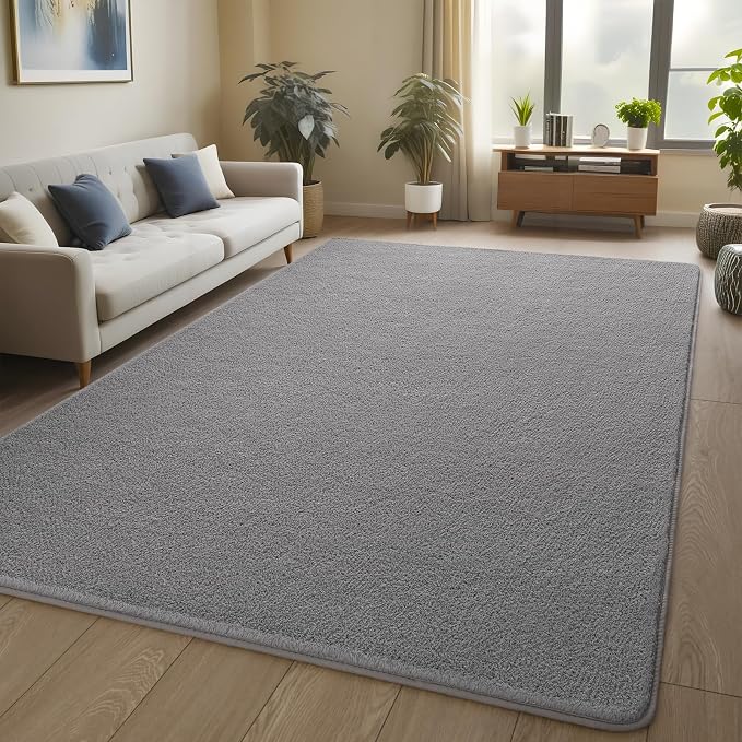 Pettop 4x6 ft Grey Area Rugs for Bedroom Living Room, Washable Memory Foam - Image 8