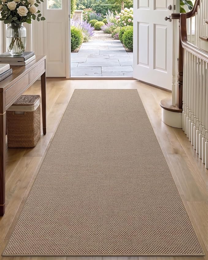 DEXI Hallway Runner Rug 2'4"x10', Non Slip Rubber Backed Runners Carpet by DEXI