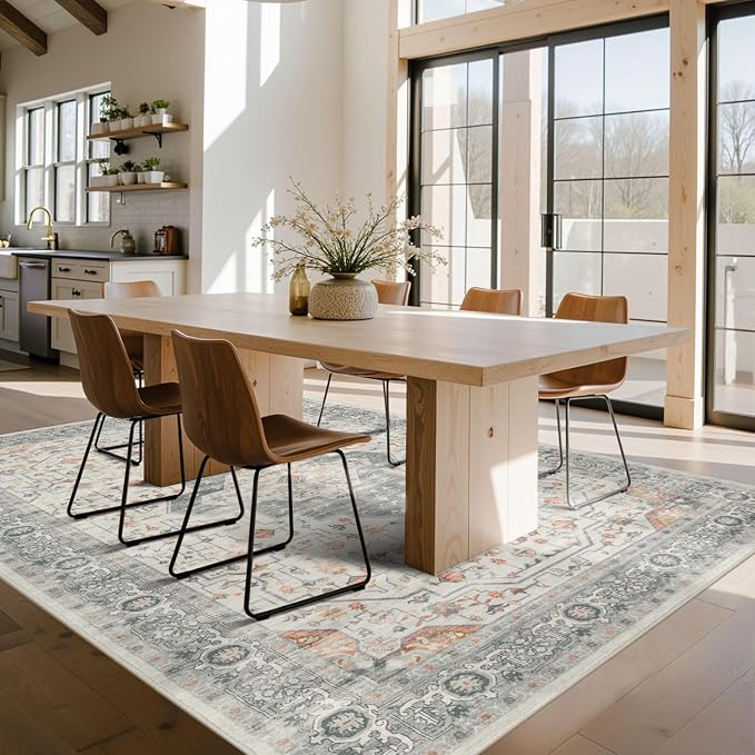 Rugxara 5X7 Taupe Washable Area Rug - Image 4