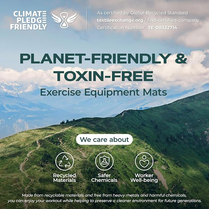 SUPERJARE 0.56'' Thick 6 Pcs 24 Sq Ft Rubber Top Exercise Equipment Mats - Image 9