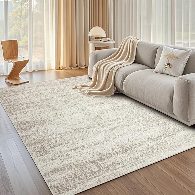 Srugn Washable Area Rug for Living, Bedroom & Dining Room, Ultra Soft Faux Wool by Srugn