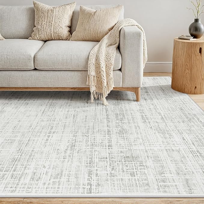 5x7 Area Rugs Washable Rug: Anti-Skid Abstract Modern Living Room Rug Soft Thin - Image 3