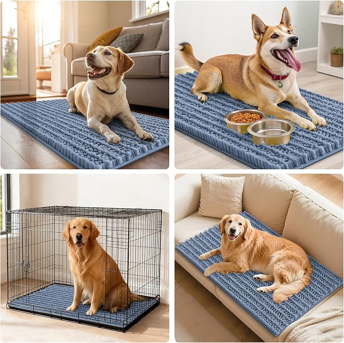 Smiry Dog Door Mat for Muddy Paws 47x24, Absorbent Dirt Trapper, Non-Slip - Image 7