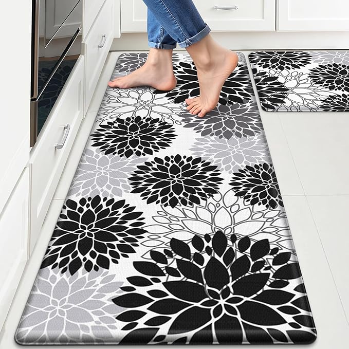 StepLively Kitchen Mats for Floor 2PCS, Anti Fatigue Mats for Kitchen Floor by StepLively