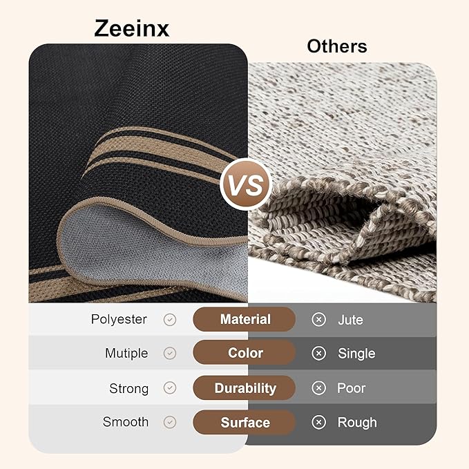 Easy Jute Kitchen Runner 2x6 Kitchen Runner Rug Washable Non Slip Outdoor Rug - Image 5