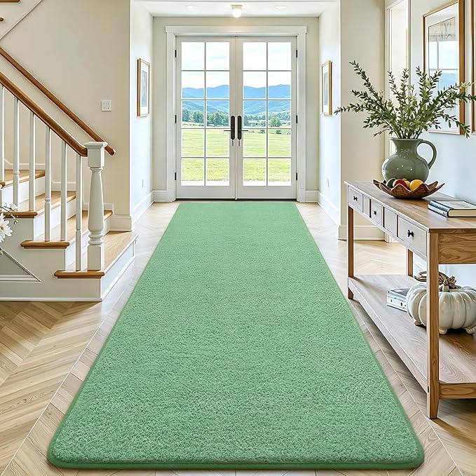 Keeko 2x6 Sage Green Area Rugs for Bedroom, Soft Modern Living Room Rug Indoor - Image 5