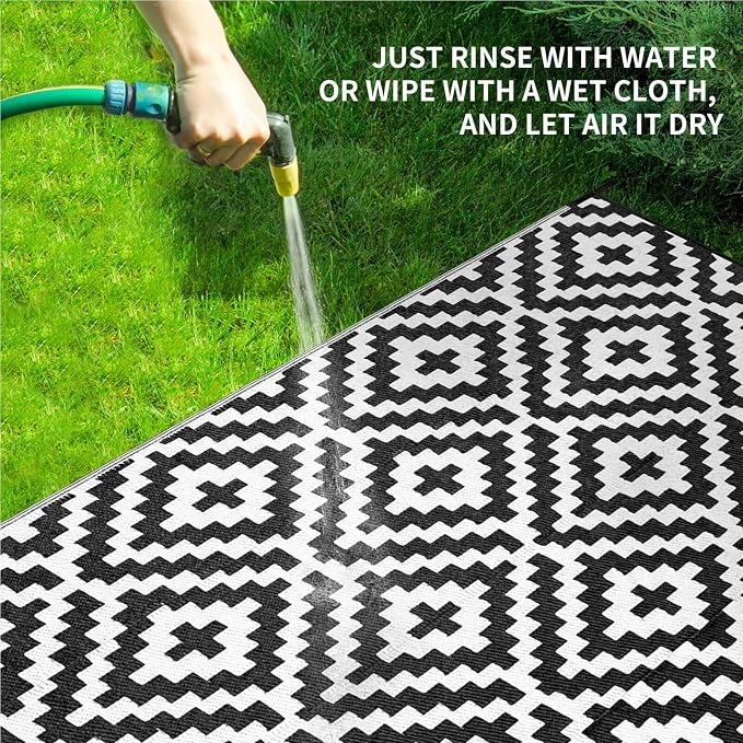 Outdoor Patio Plastic Straw Rug - Image 5
