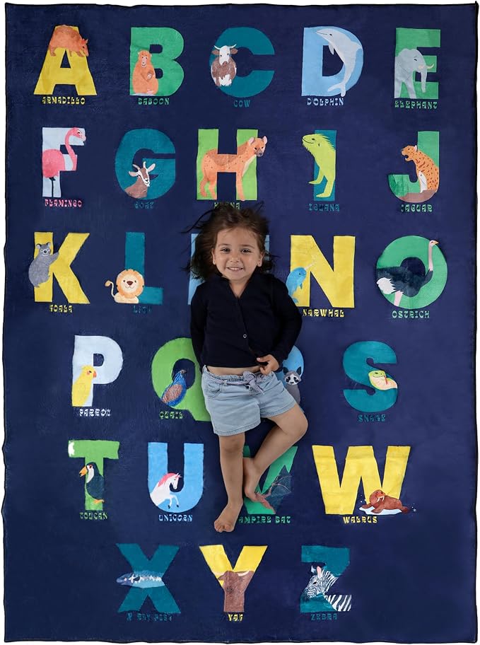 ABC Rug for Kids XL 80" x 60", Toddlers and Baby by Unknown