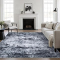 8x8 Area Rug Living Room Rug: Washable Modern Abstract Soft Thin Rug Indoor by FXRHLP