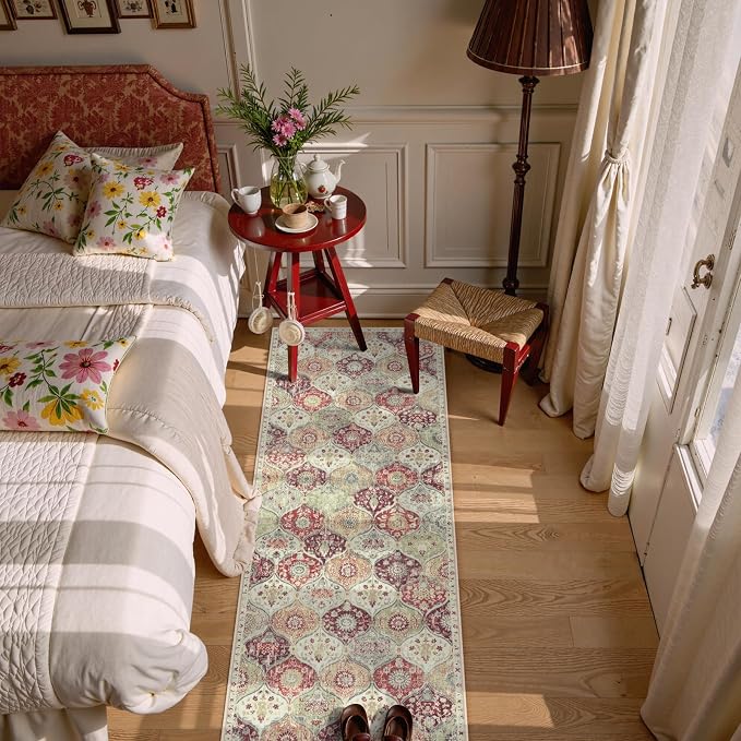 Lahome Moroccan Trellis Hallway Runner Rug, 2x6 Kitchen Runner Rugs Non Skid - Image 3