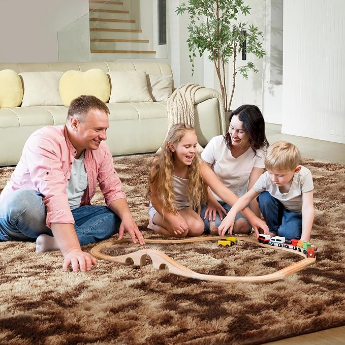 Ultra Soft Rug for Living Room, 3X5 Fluffy Shag Area Rug for Bedroom, Modern - Image 8