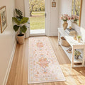 RELEANY Area Rugs Runner 2'x5' Washable Non-Slip, Floral Vintage Distress by RELEANY