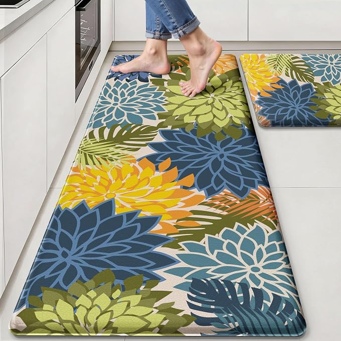 Arenarug Kitchen Mats for Floor 2PCS Cushioned Anti Fatigue Kitchen Mats by ArenaRug