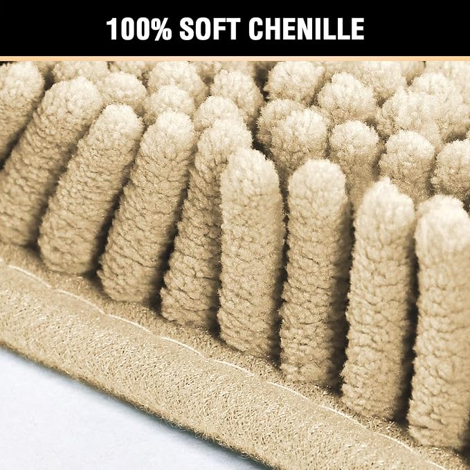 H.VERSAILTEX Microfiber Bath Rugs Chenille Floor Mat Ultra Soft Washable - Image 3