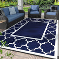 GENIMO Outdoor Rug 8' x 10' Patio Waterproof, Foldable Reversible Plastic Straw by GENIMO