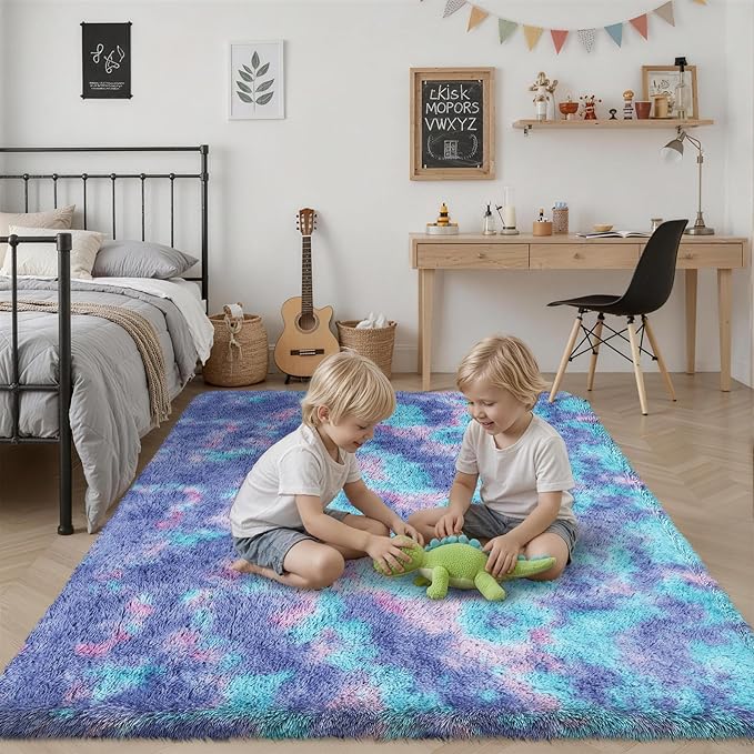 Fluffy 4x6 Area Rugs for Living Room Bedroom: Ultra Soft Shag Rug Non-Slip - Image 7