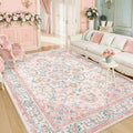 CAPALOCA Machine Washable Rugs Nursery Rug 6x9 Cute Girl Non Slip Low Pile by CAPALOCA