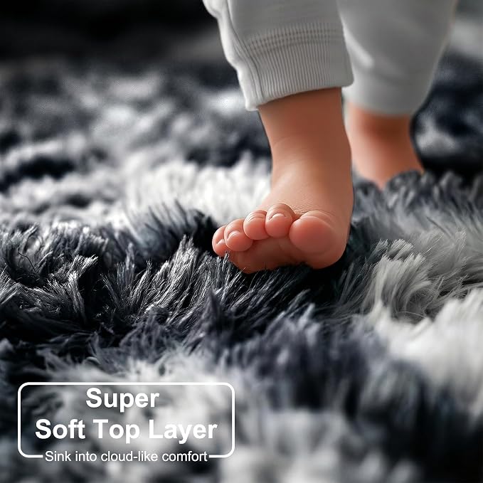 Amdrebio Black White Grey Area Rugs - Image 2