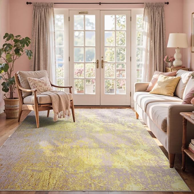 8x10 Ft Area Rugs for Living Room, Soft Non-Slip Washable Rugs Modern Abstract - Image 3
