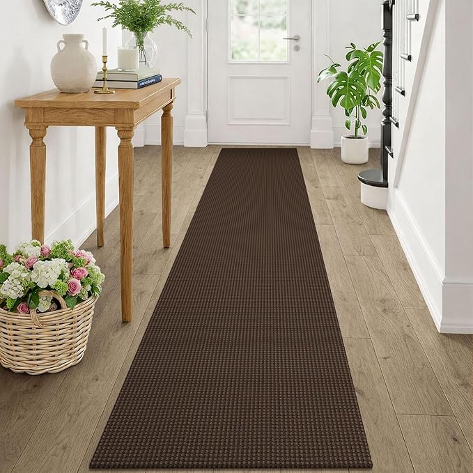 KOZYFLY Cotton Runners Rugs for Hallway 2x10, Washable Runner Rug, Woven Non by KOZYFLY