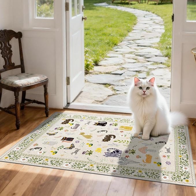 Small 2x3 Area Rugs for Entryway: Washable Kitchen Runner Rug Non Slip Soft Low - Image 2