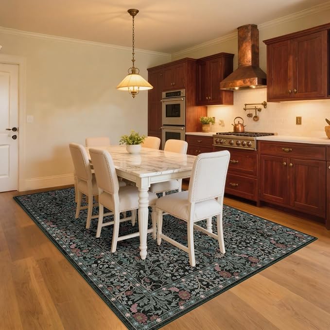 4x6 Area Rug for Bedroom Beside Rug, Laundry Room, Washable Non-Slip Low Pile - Image 4