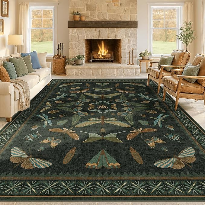 Hazo Haus Green Living Room Rug by HazoHaus