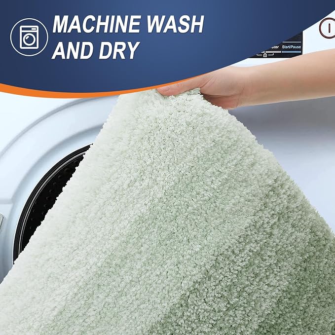 OLANLY Small Bathroom Rugs Mat 24x16, Extra Soft Absorbent Microfiber Bath Rugs - Image 6