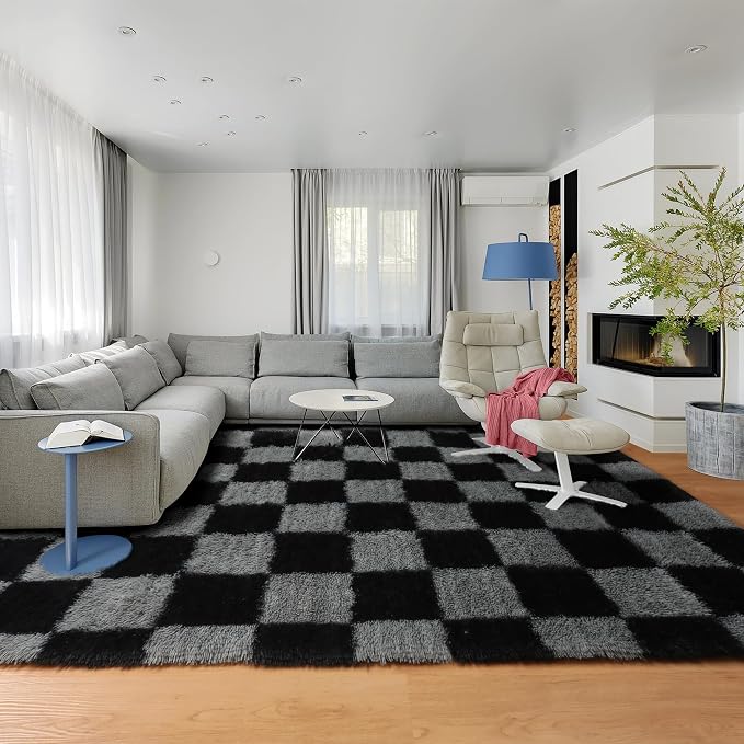 KICMOR Rugs for Living Room 7x9 Area Rug, Indoor Soft Plush Big Rug for Kids - Image 5