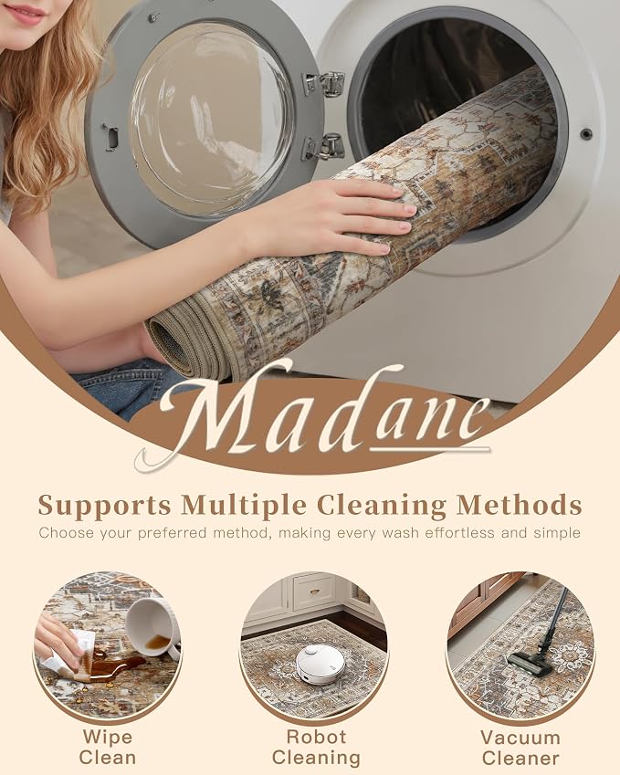 Madane Runner Rugs for Hallway 2x10 Long Washable Non-Slip Hallway Runner Rug - Image 8