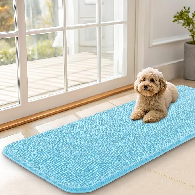 OLANLY Dog Door Mat for Muddy Paws 47x17, Absorbs Moisture and Dirt, Absorbent by OLANLY