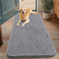 Smiry Dog Door Mat for Muddy Paws 48x30, Absorbent Dirt Trapper, Non-Slip by Smiry