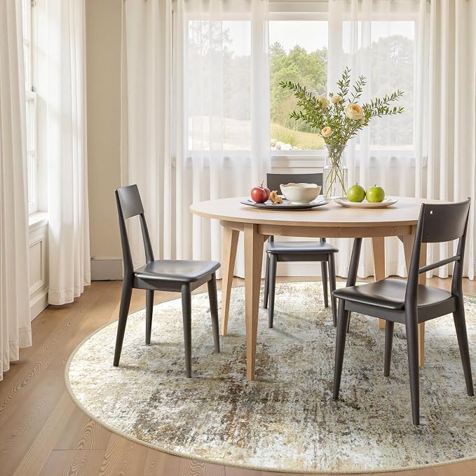 RELEANY Washable Area Rugs 8ft Non-Slip Modern Abstract Soft - Image 2